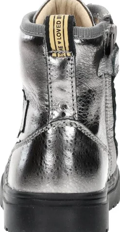 Shoesme Veterschoen hoog Zilverkleur Clearance