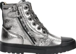 Shoesme Veterschoen hoog Zilverkleur Clearance