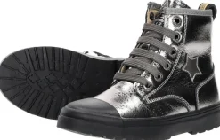 Shoesme Veterschoen hoog Zilverkleur Clearance