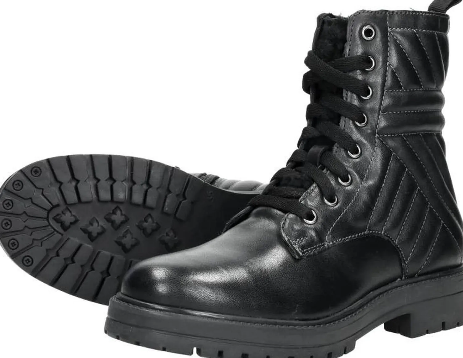 Sub55 Veterschoen hoog Zwart Sale