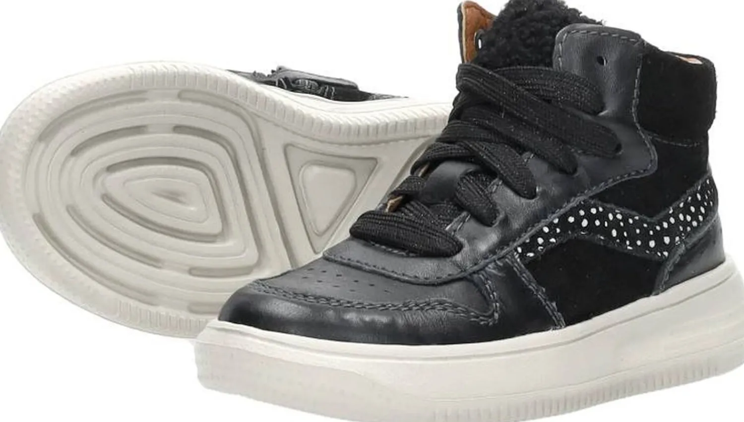 Keq Veterschoen hoog Zwart Fashion