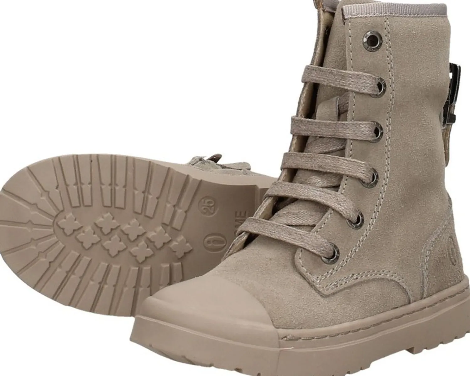 Shoesme Veterschoen hoog Taupe Fashion