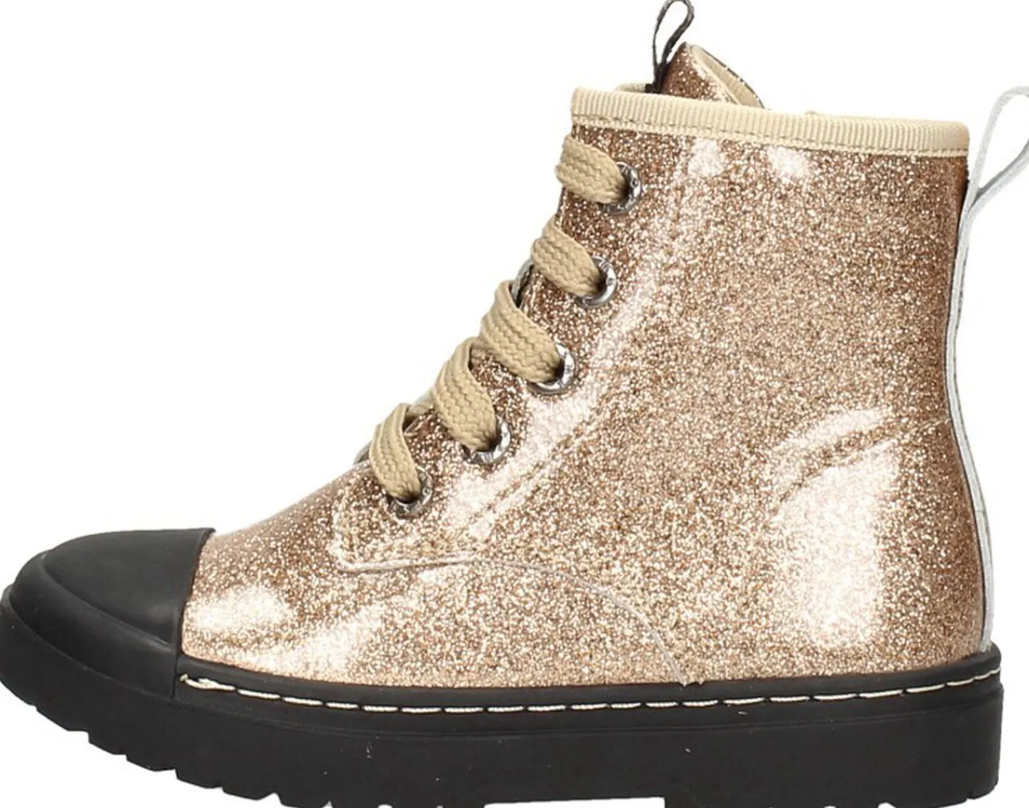 Shoesme Veterschoen hoog Goudkleur New