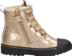 Shoesme Veterschoen hoog Goudkleur New