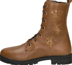 Keq Veterschoen hoog Cognac New
