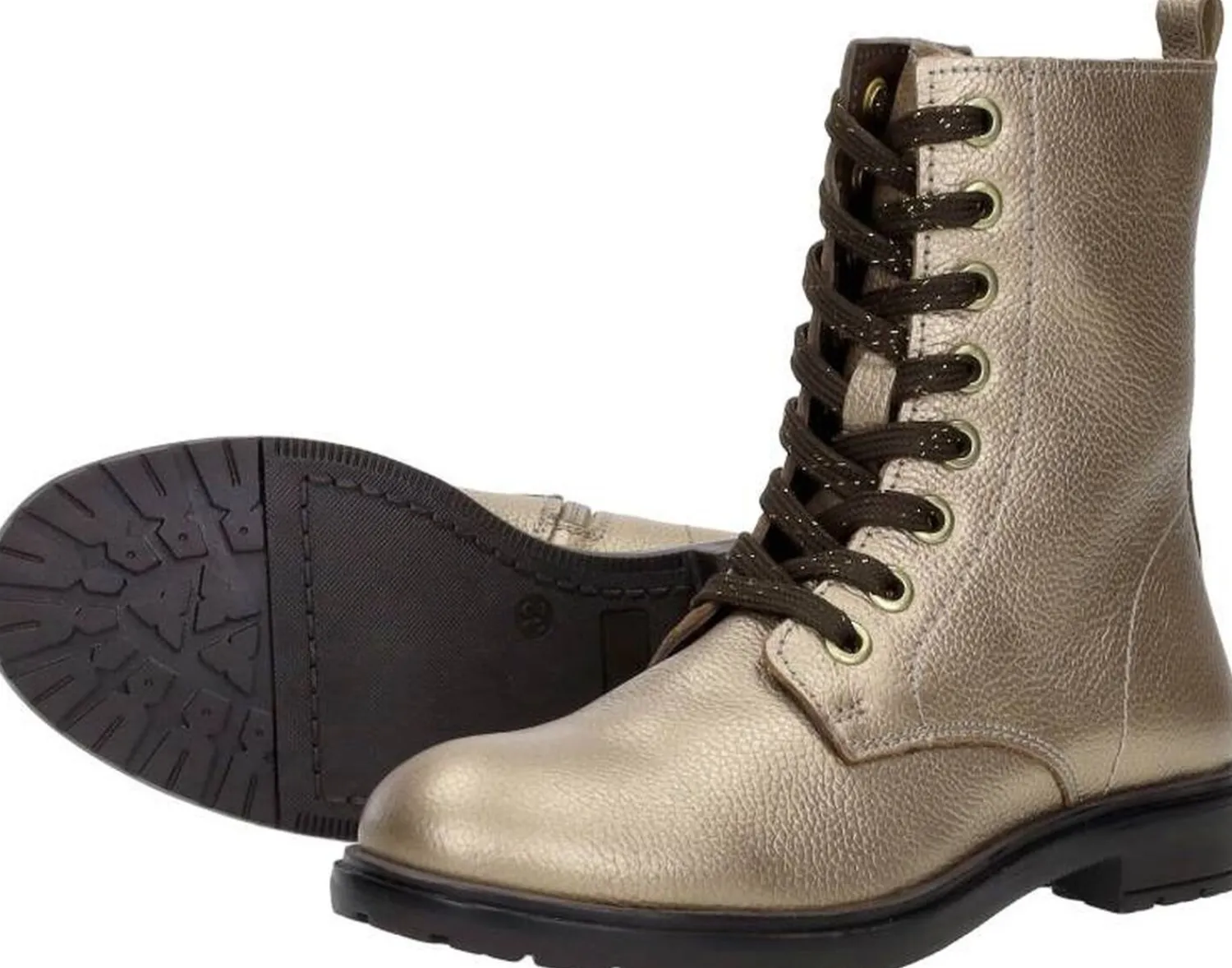 Sub55 Veterschoen hoog Goudkleur Discount
