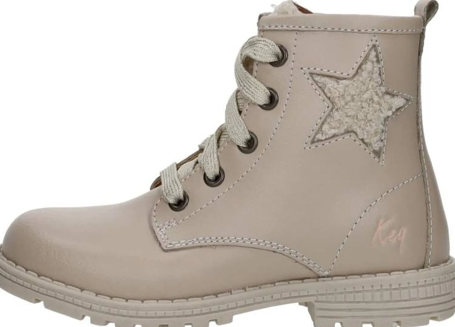 Keq Veterschoen hoog Beige New