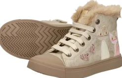 Shoesme Veterschoen hoog Goudkleur Sale