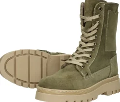 Sub55 Veterschoen hoog Groen Fashion