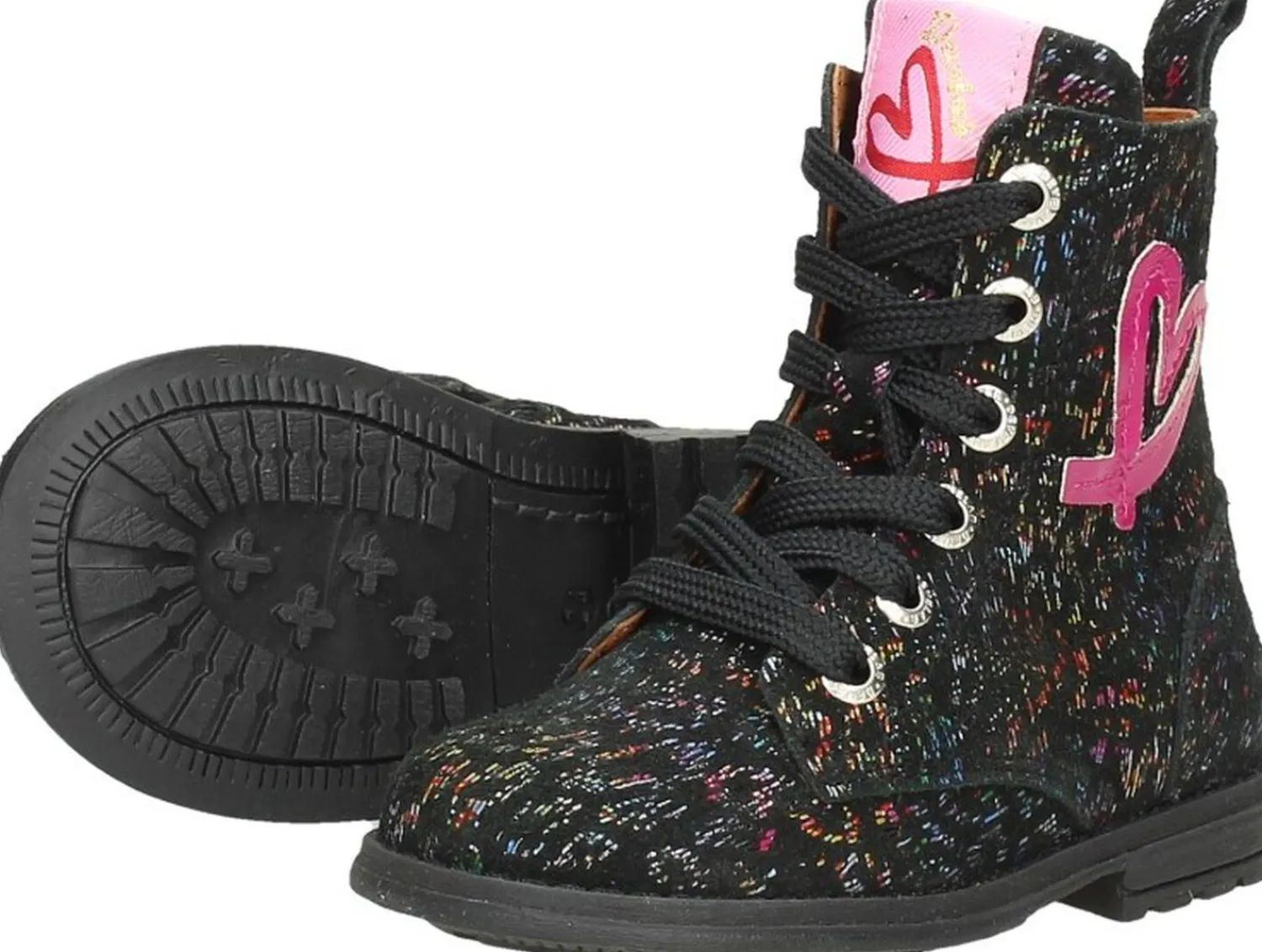 Develab Veterschoen hoog Zwart Fashion