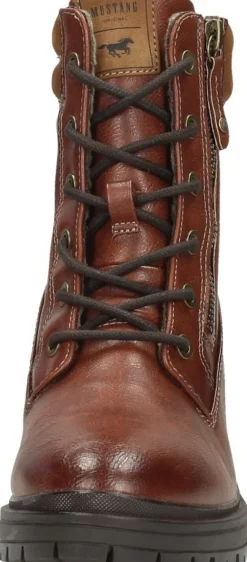 Mustang Veterschoenen Hak Cognac New