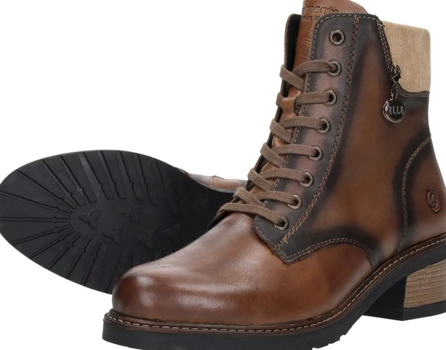 Remonte Veterschoenen Hak Cognac New
