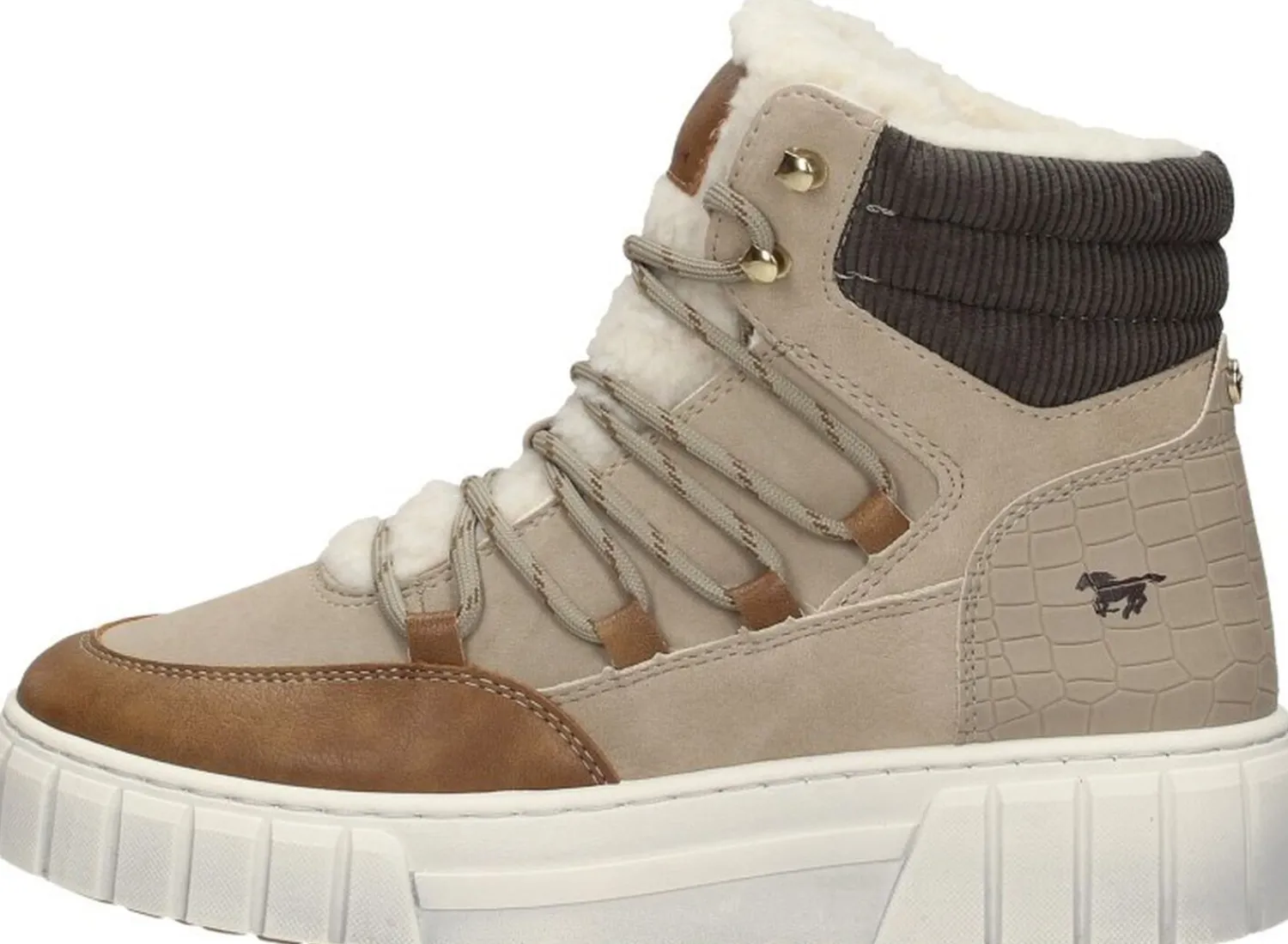 Mustang Veterschoenen Hoog Taupe Best