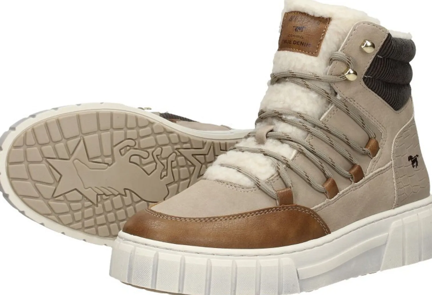 Mustang Veterschoenen Hoog Taupe Best