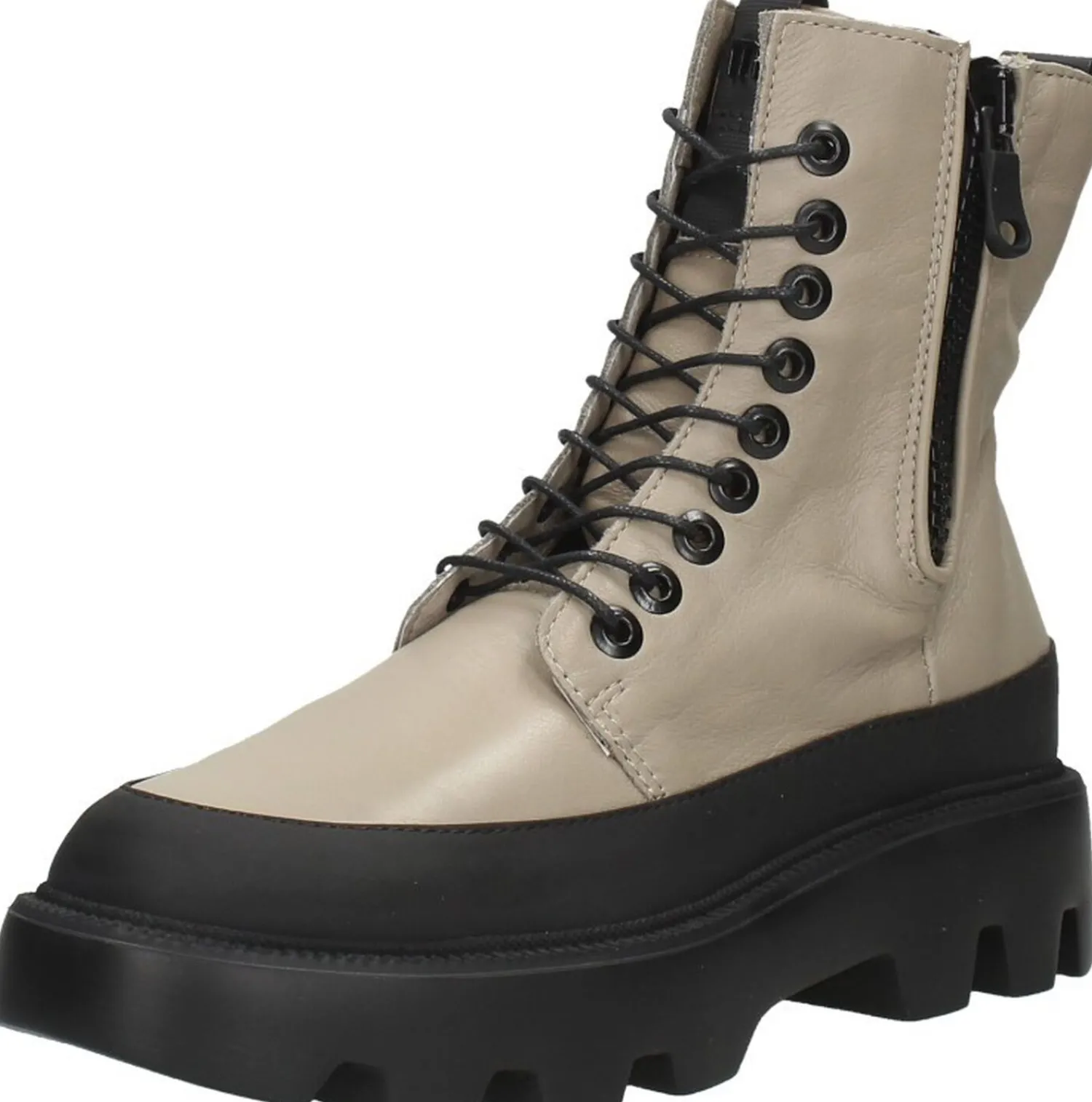 Mjus Veterschoenen Hoog Gebroken wit Best