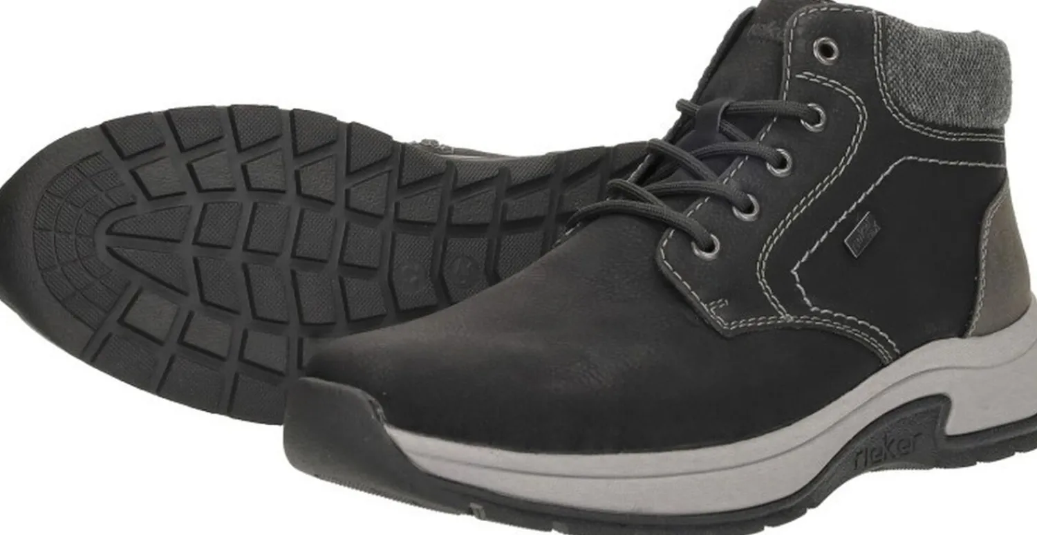 Rieker Veterschoenen Hoog Zwart Sale