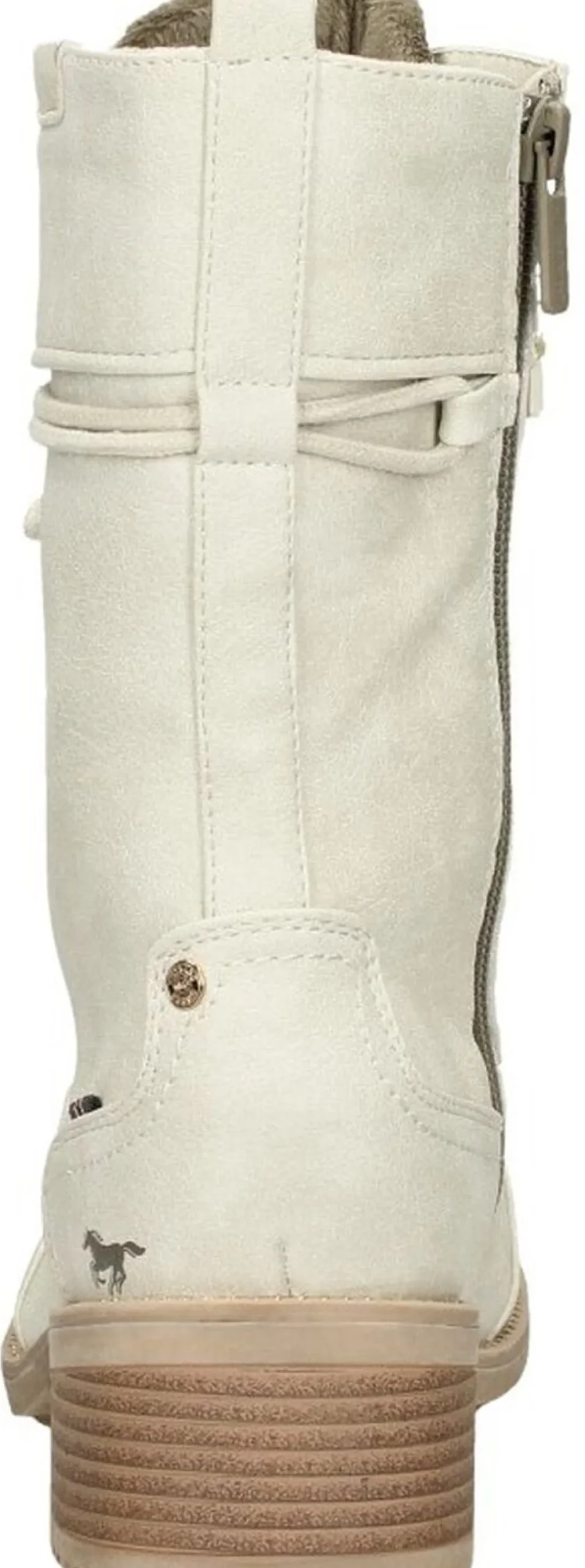 Mustang Veterschoenen Hoog Gebroken wit Outlet