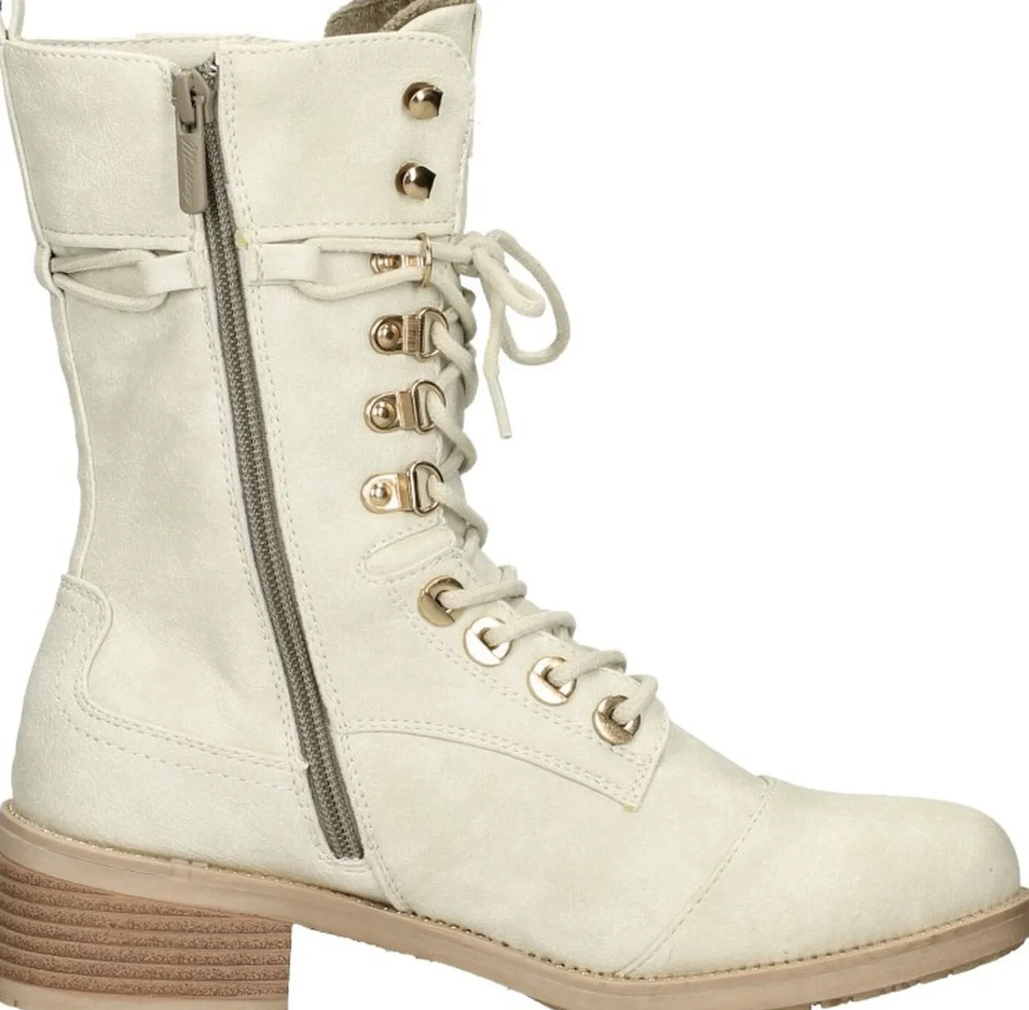 Mustang Veterschoenen Hoog Gebroken wit Outlet
