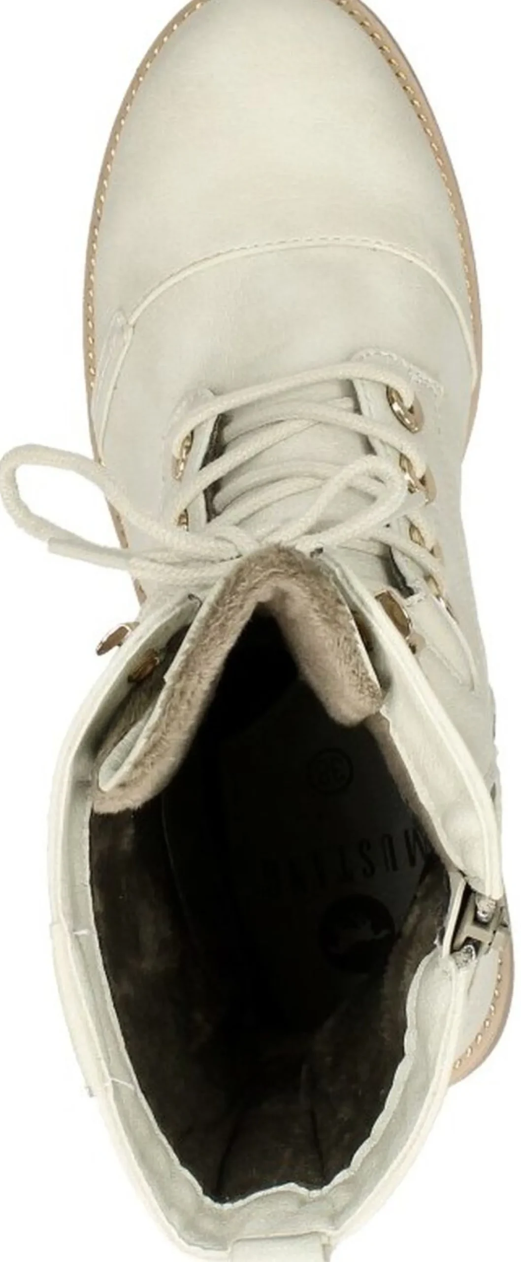 Mustang Veterschoenen Hoog Gebroken wit Outlet