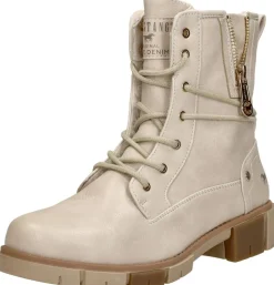 Mustang Veterschoenen Hoog Gebroken wit Fashion