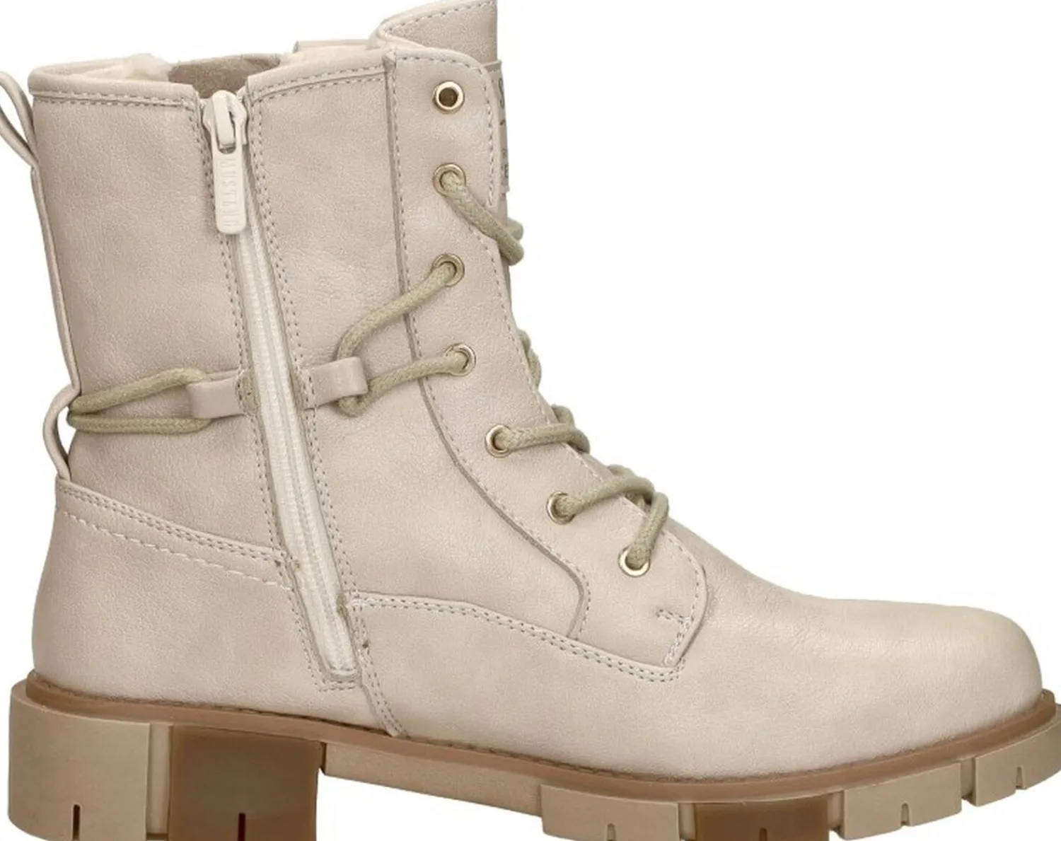 Mustang Veterschoenen Hoog Gebroken wit Fashion
