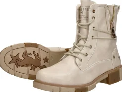 Mustang Veterschoenen Hoog Gebroken wit Fashion