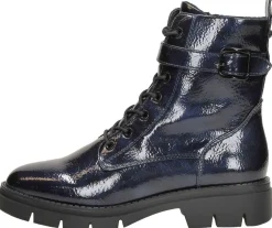Tamaris Veterschoenen Hoog Blauw lak Clearance