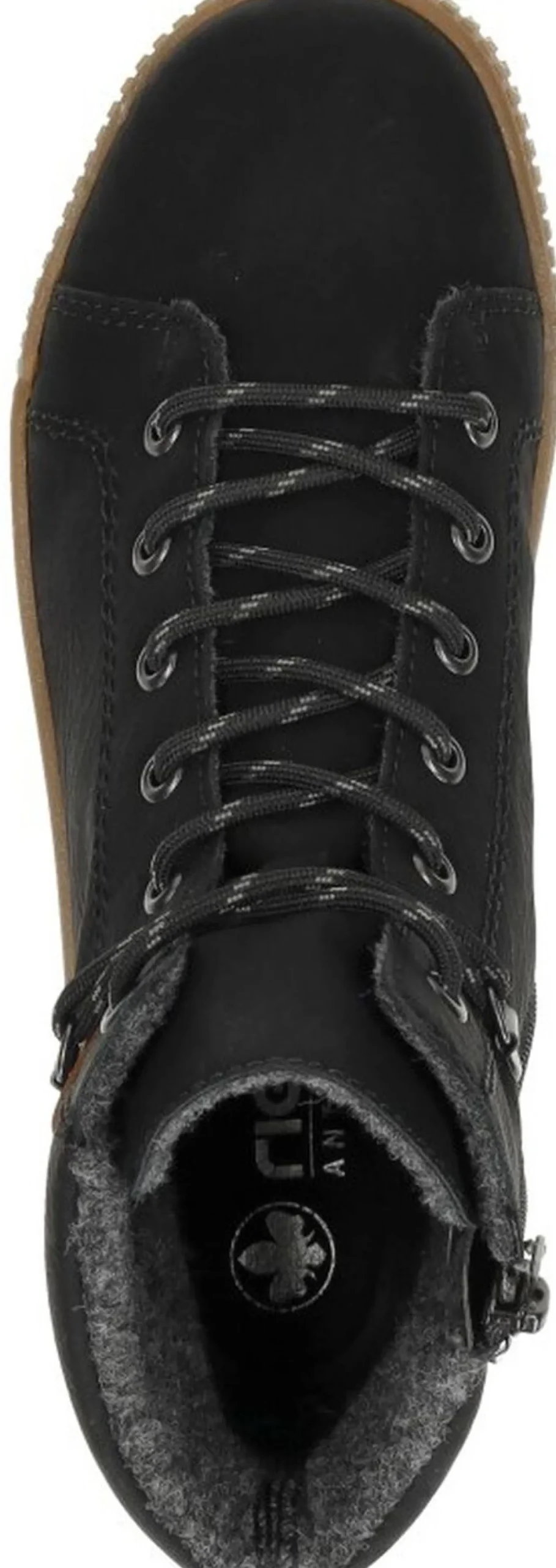 Rieker Veterschoenen Hoog Zwart Outlet