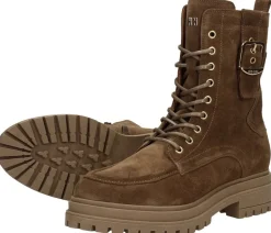 Red Rag Veterschoenen Hoog Taupe Fashion