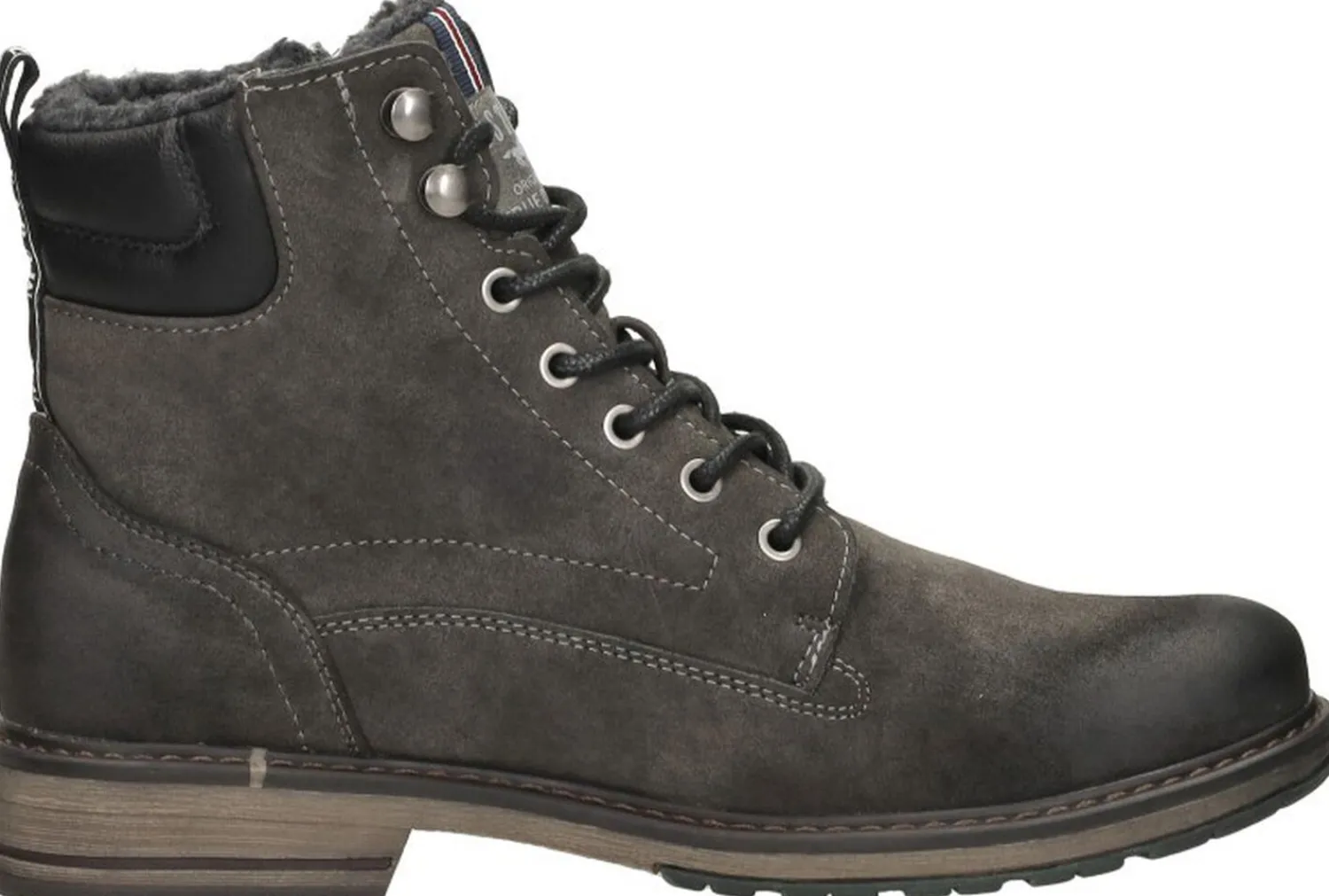 Mustang Veterschoenen Hoog Donkergrijs New