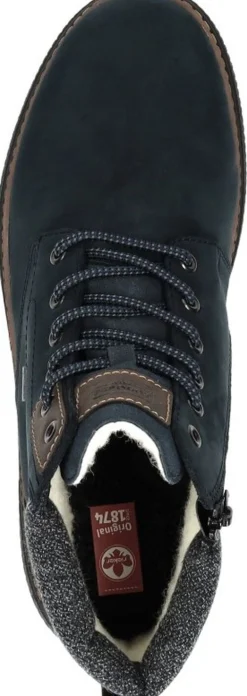 Rieker Veterschoenen Hoog Blauw Outlet