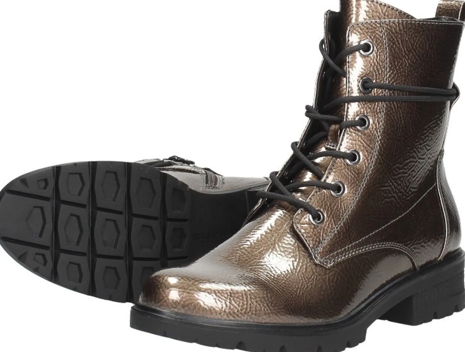 Tamaris Veterschoenen Hoog Brons Clearance
