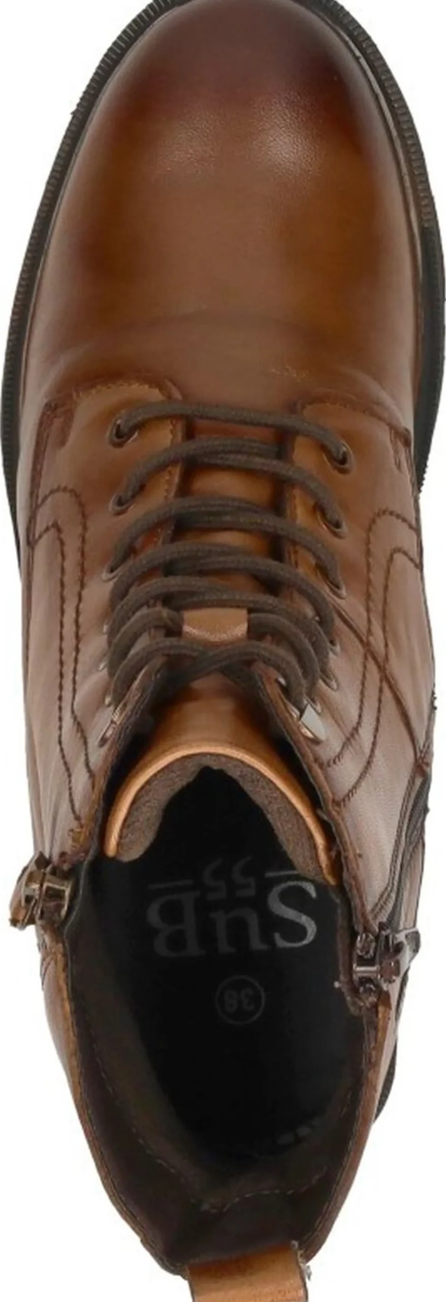 Sub55 Veterschoenen Hoog Cognac Sale