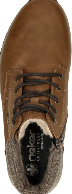 Rieker Veterschoenen Hoog Cognac New