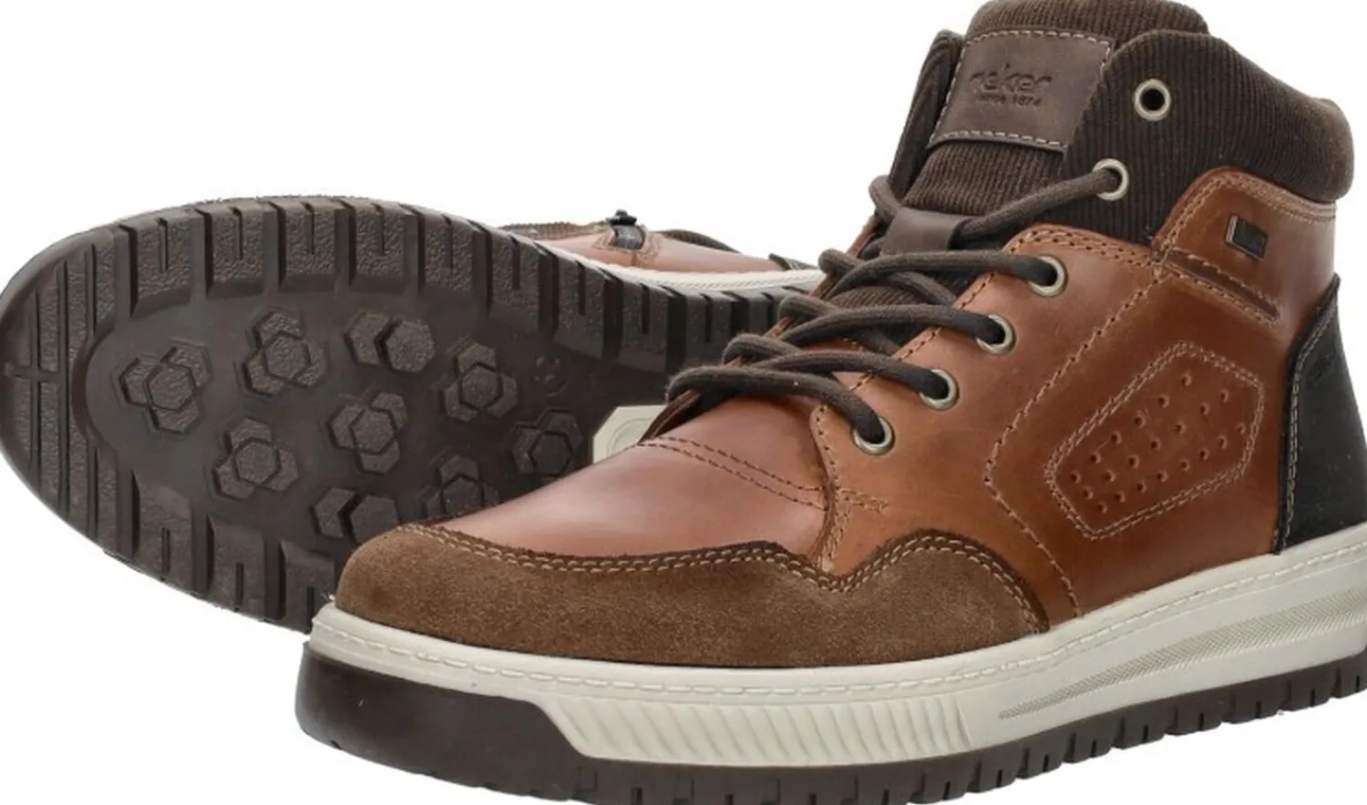Rieker Veterschoenen Hoog Cognac Discount