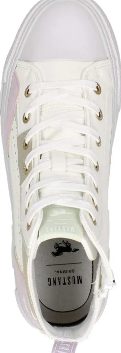 Mustang Veterschoenen Hoog Wit Clearance