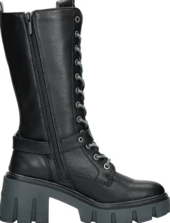 Mustang Veterschoenen Hoog Zwart Clearance