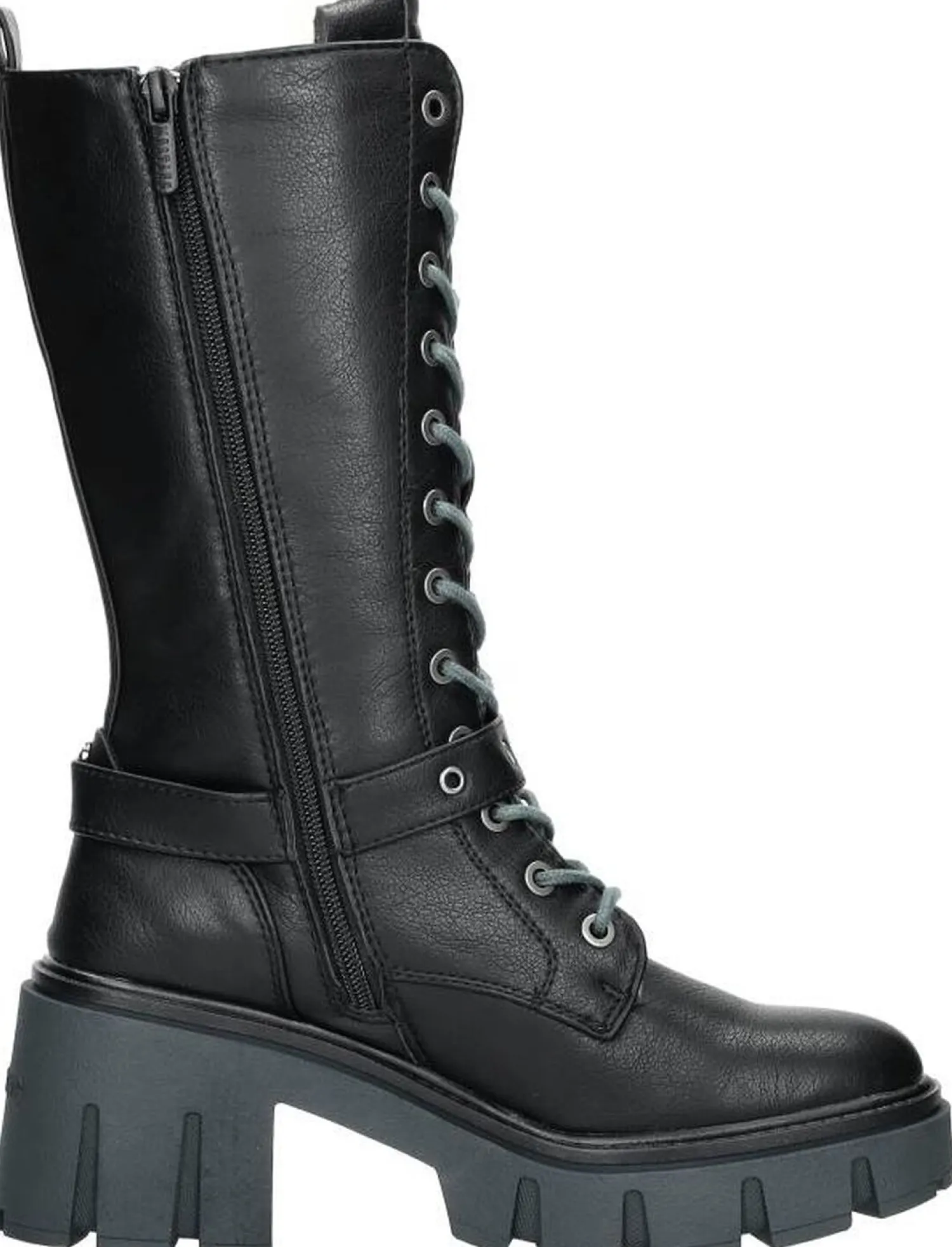 Mustang Veterschoenen Hoog Zwart Clearance