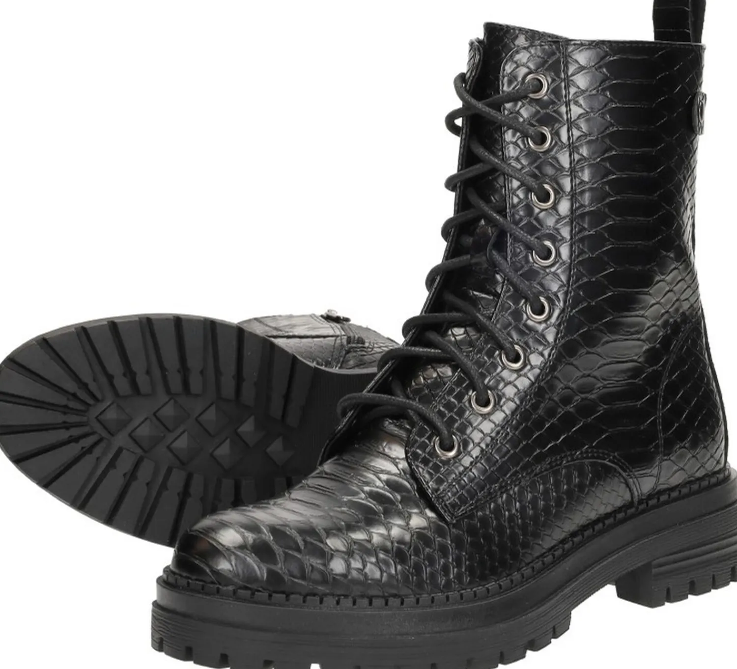 Sub55 Veterschoenen Hoog Zwart New