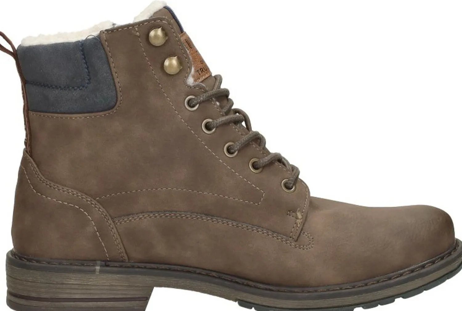 Mustang Veterschoenen Hoog Donkerbruin Hot
