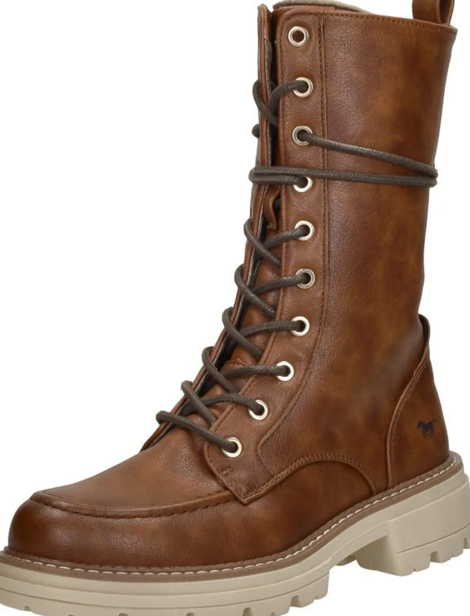 Mustang Veterschoenen Hoog Cognac Discount
