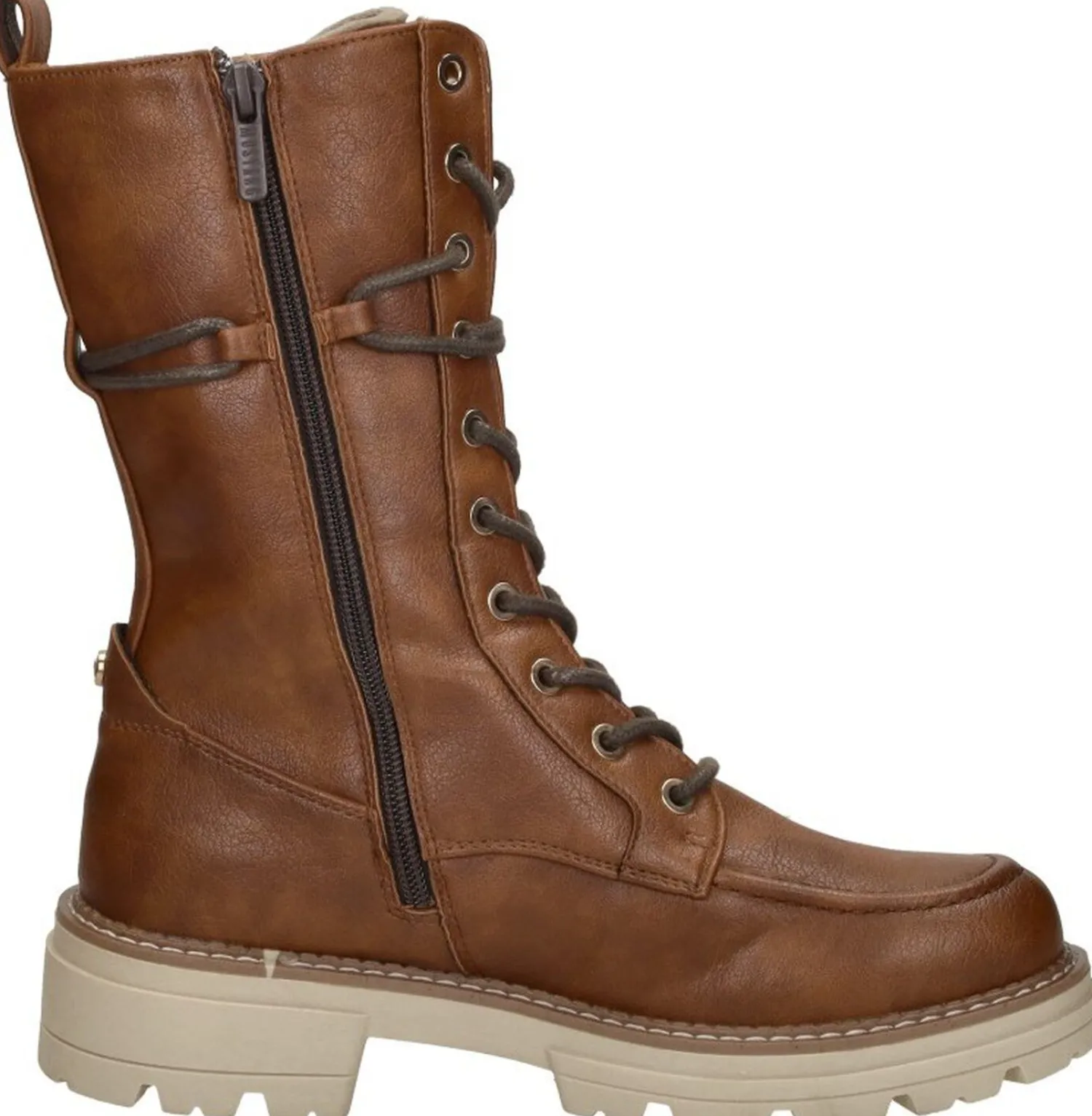 Mustang Veterschoenen Hoog Cognac Discount