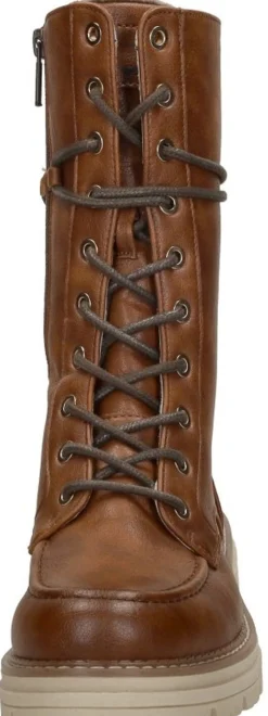 Mustang Veterschoenen Hoog Cognac Discount