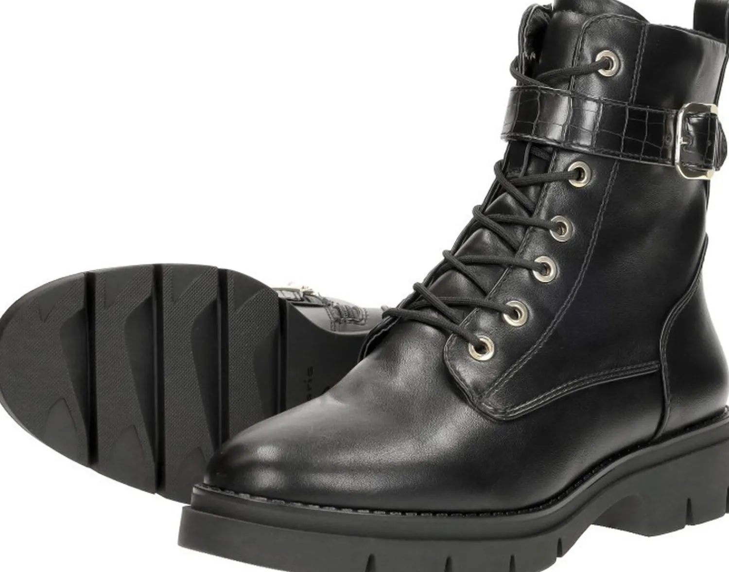 Tamaris Veterschoenen Hoog Zwart Fashion