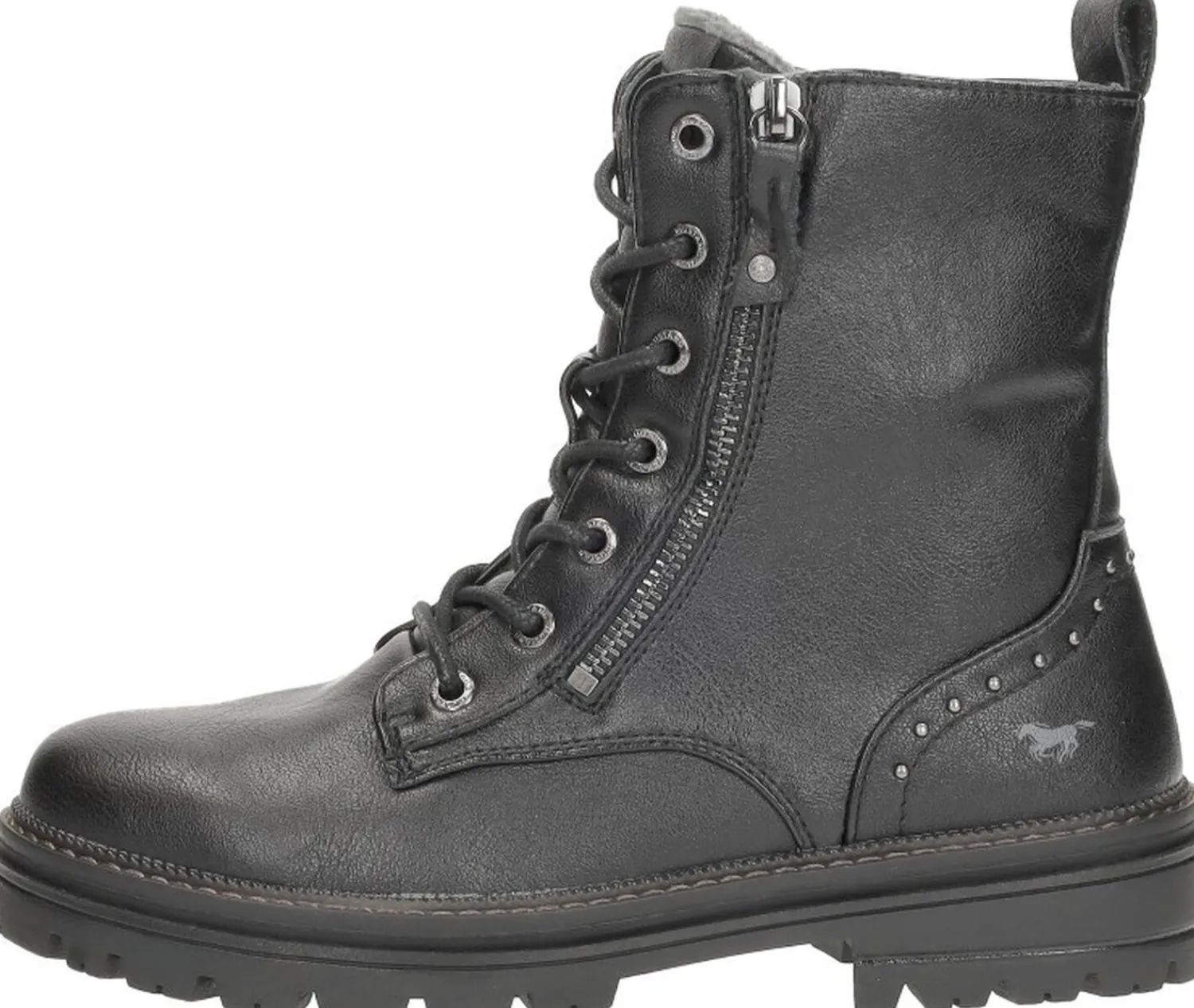Mustang Veterschoenen Hoog Zwart Sale
