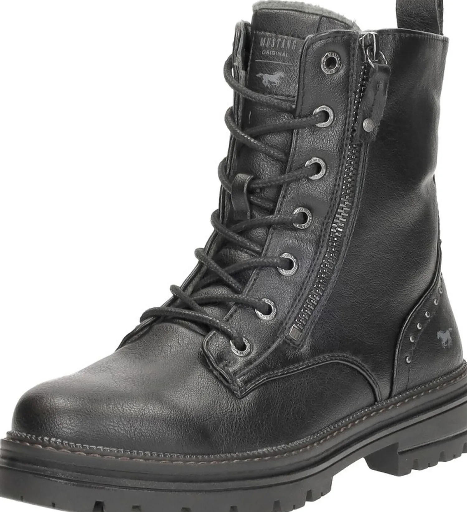 Mustang Veterschoenen Hoog Zwart Sale