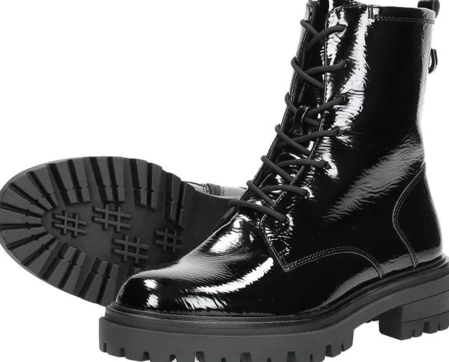 Tamaris Veterschoenen Hoog Zwart lak Online