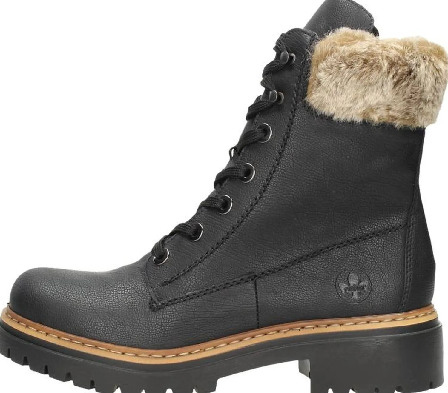 Rieker Veterschoenen Hoog Zwart New