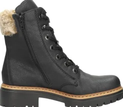 Rieker Veterschoenen Hoog Zwart New