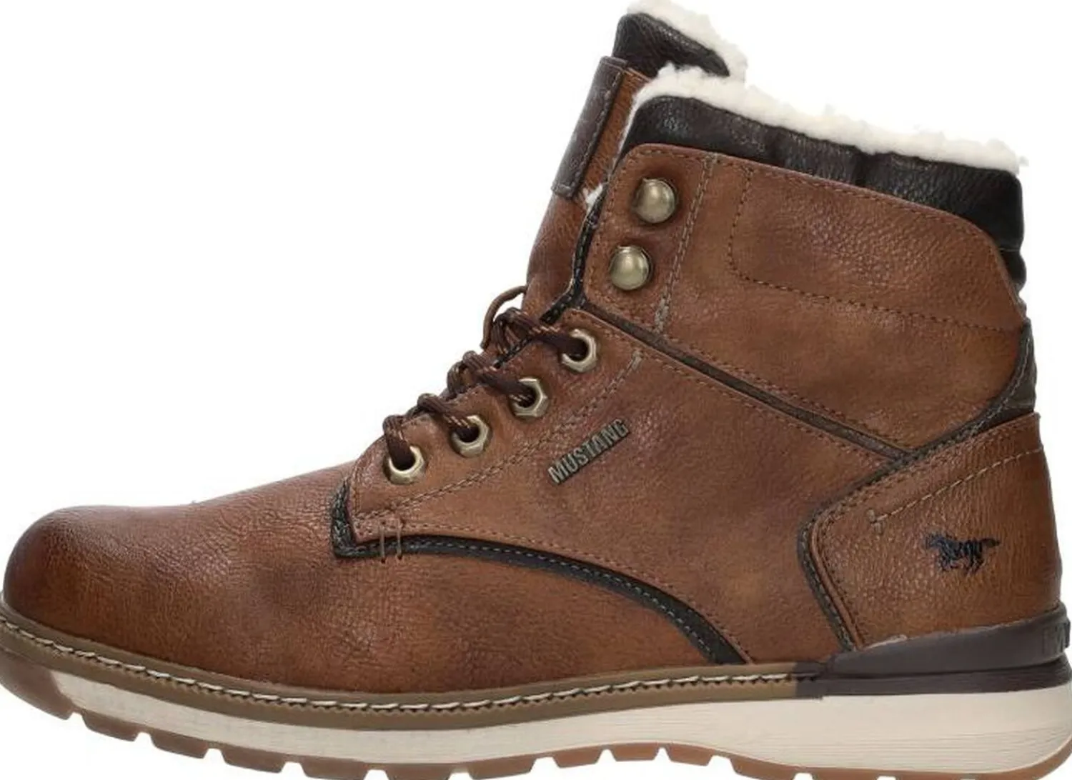 Mustang Veterschoenen Hoog Cognac New